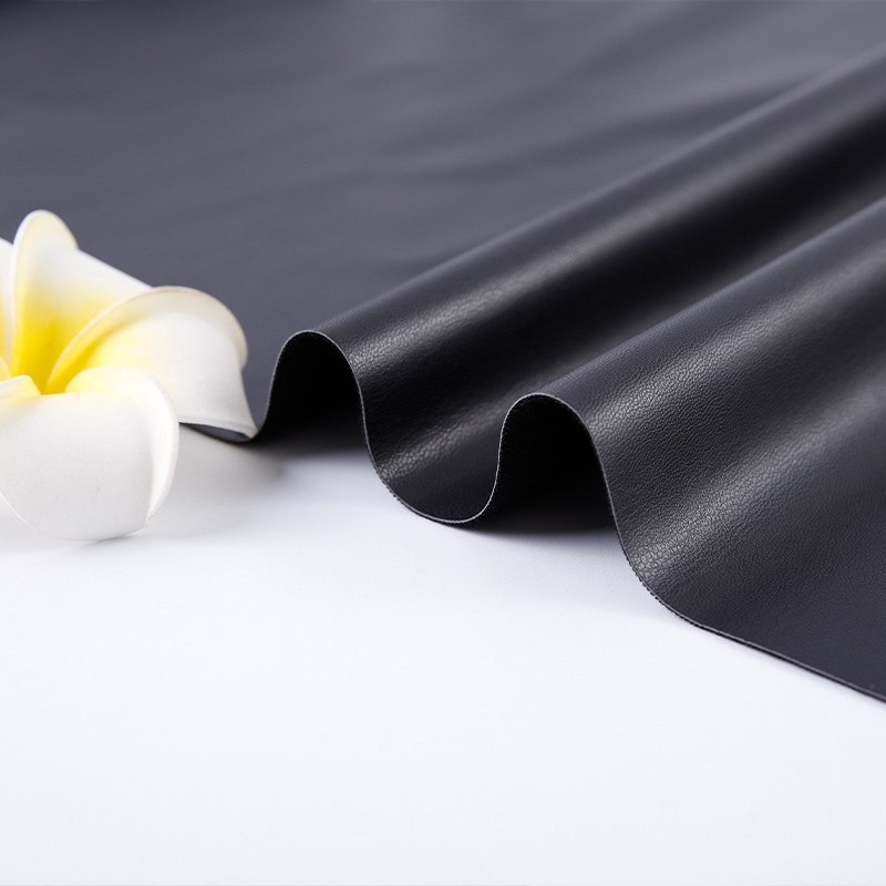 0.8 thick black coarse frosted pvc leather