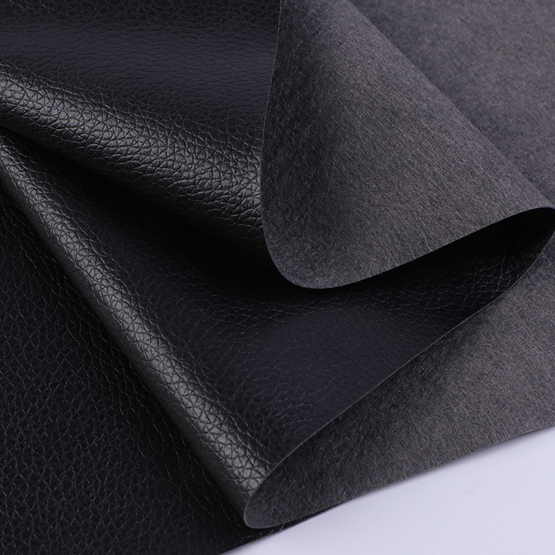 0.8 thick black coarse frosted pvc leather