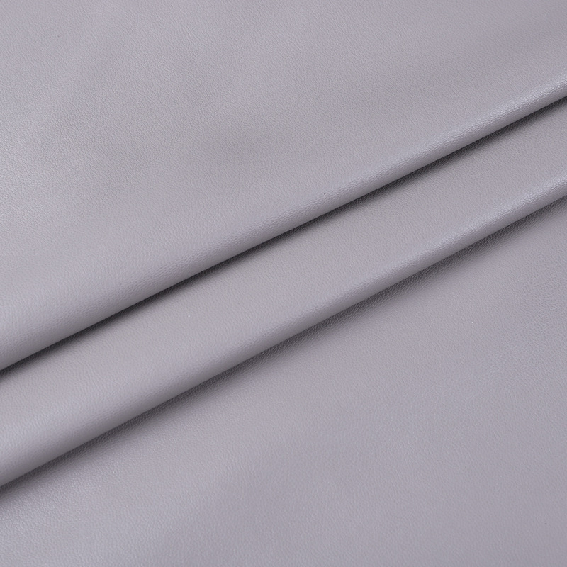 Custom pu plain leather fabric