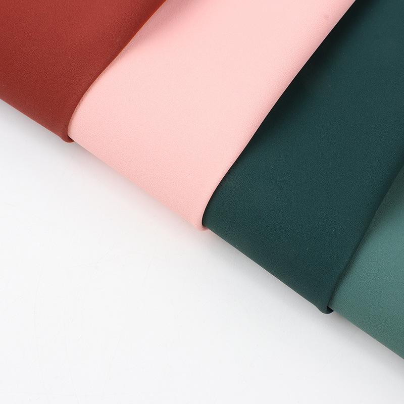 Eco-friendly fine line frosted solvent-free PU leather