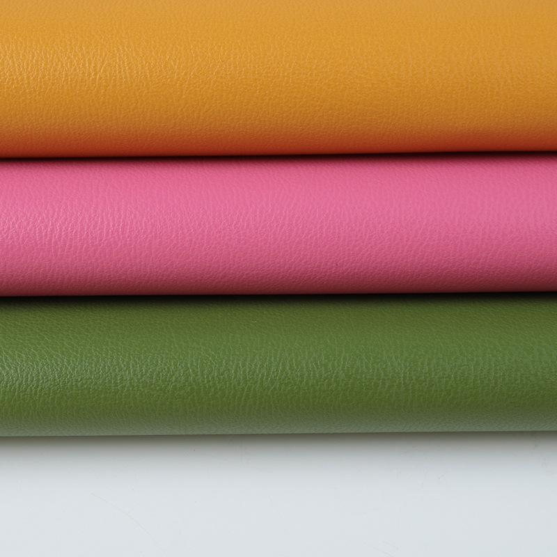 PU leather fabric with double needle drawn wool sole