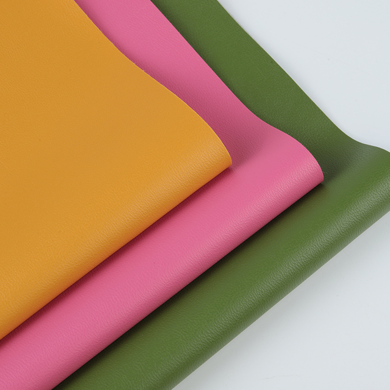 PU leather fabric with double needle drawn wool sole