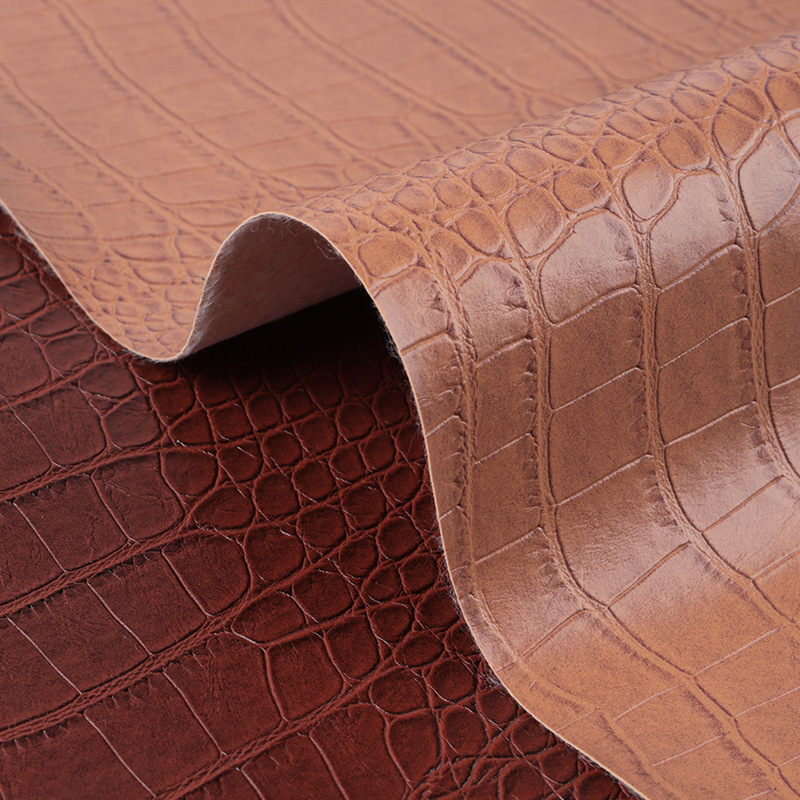 Painted alligator leather