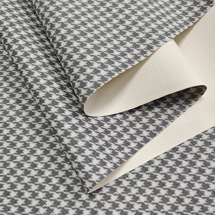 Thousand bird lattice PVC artificial leather