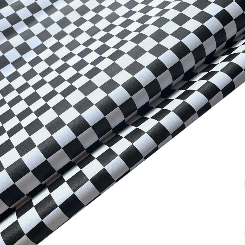 Checkerboard leather check PVC