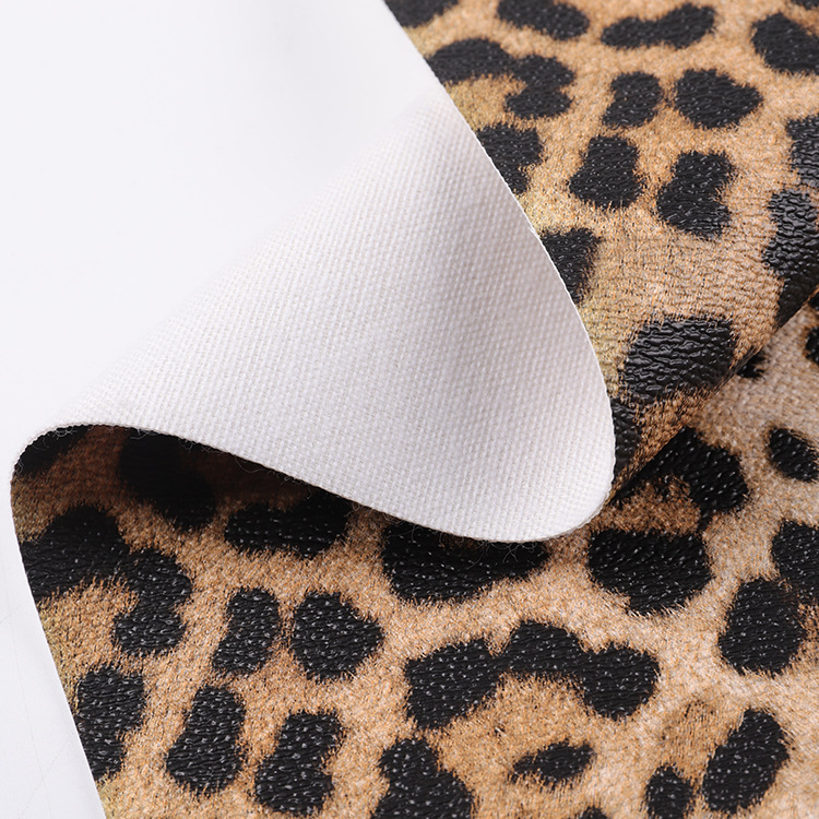 0.8 thick imitation leopard PVC leather fabric