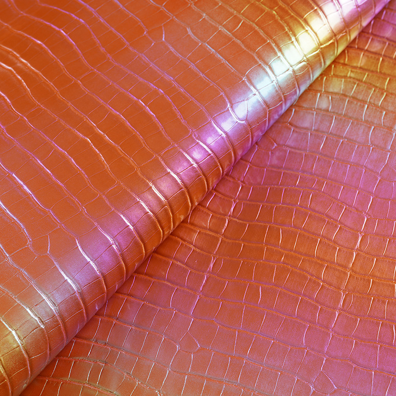Crackle colored PVC leather