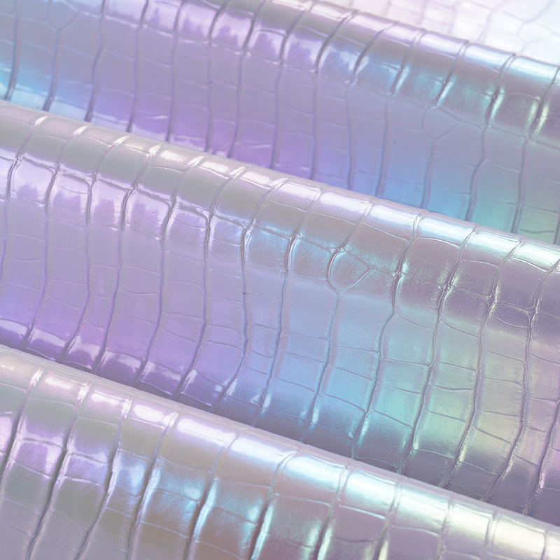 Crackle colored PVC leather