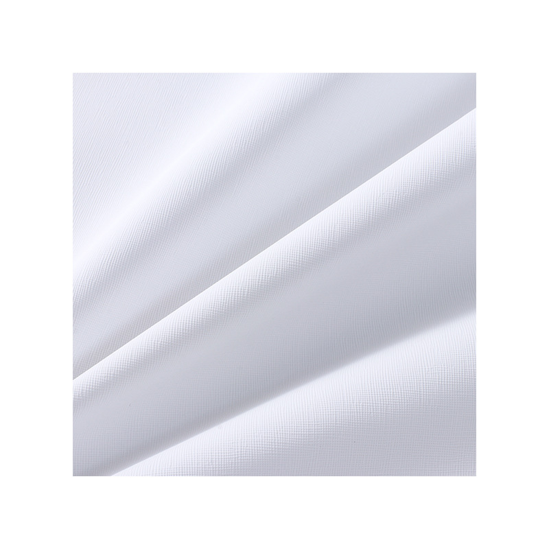 0.7 White cross stitch print faux leather