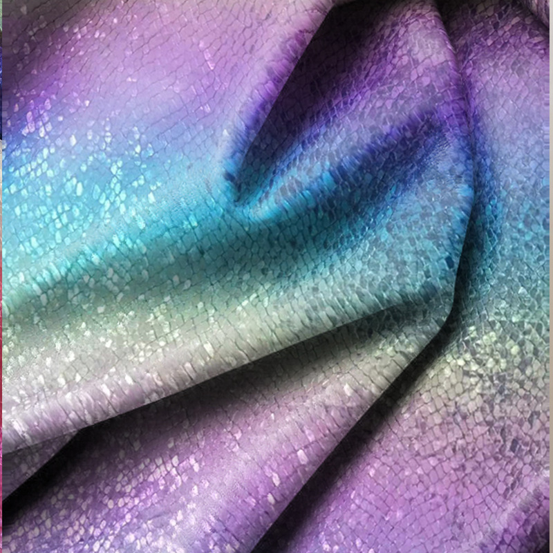 Color snake PVC leather