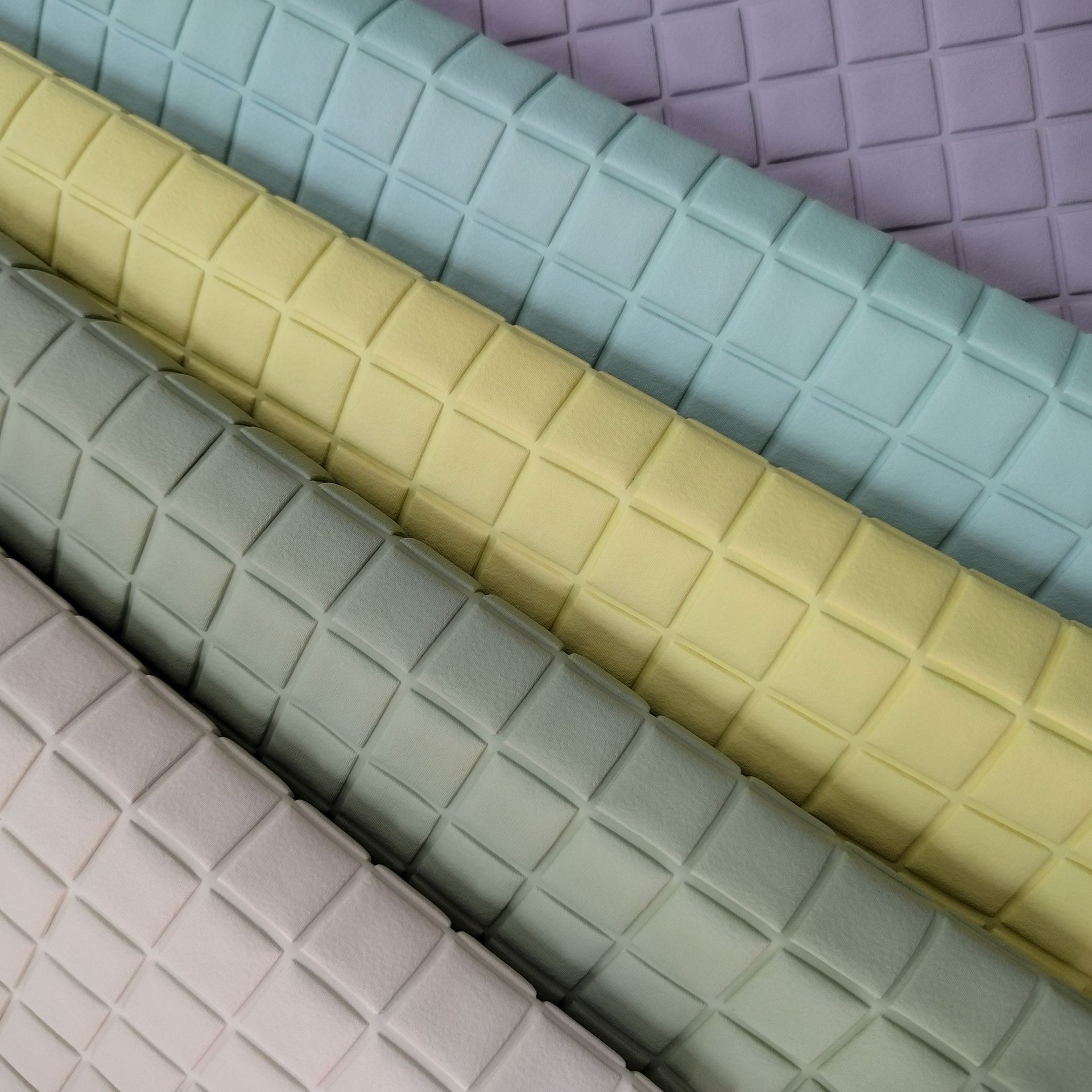 Fabric square braided PVC leather