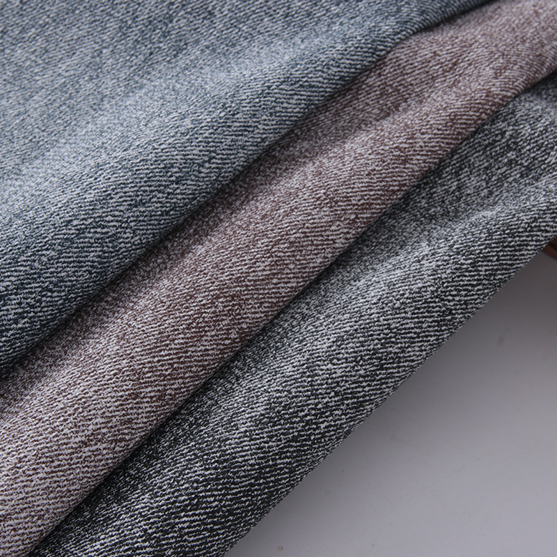 Skin touch printed denim PVC leather