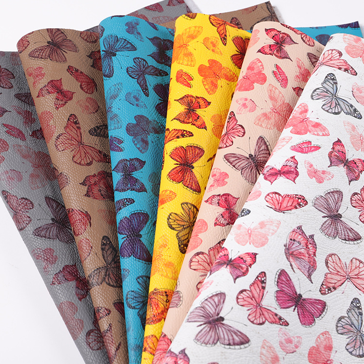 European and American wind leather PVC color butterfly