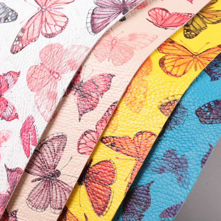 European and American wind leather PVC color butterfly