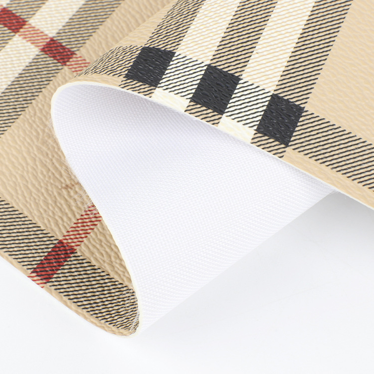 Babo check pvc leather fabric