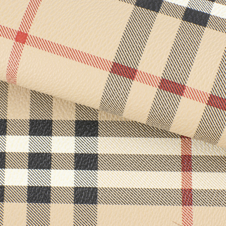 Babo check pvc leather fabric
