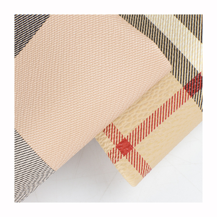 Babo check pvc leather fabric